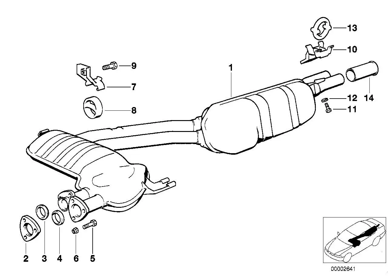 BMW Abgasanlage E24 18101712903 - 6er E24