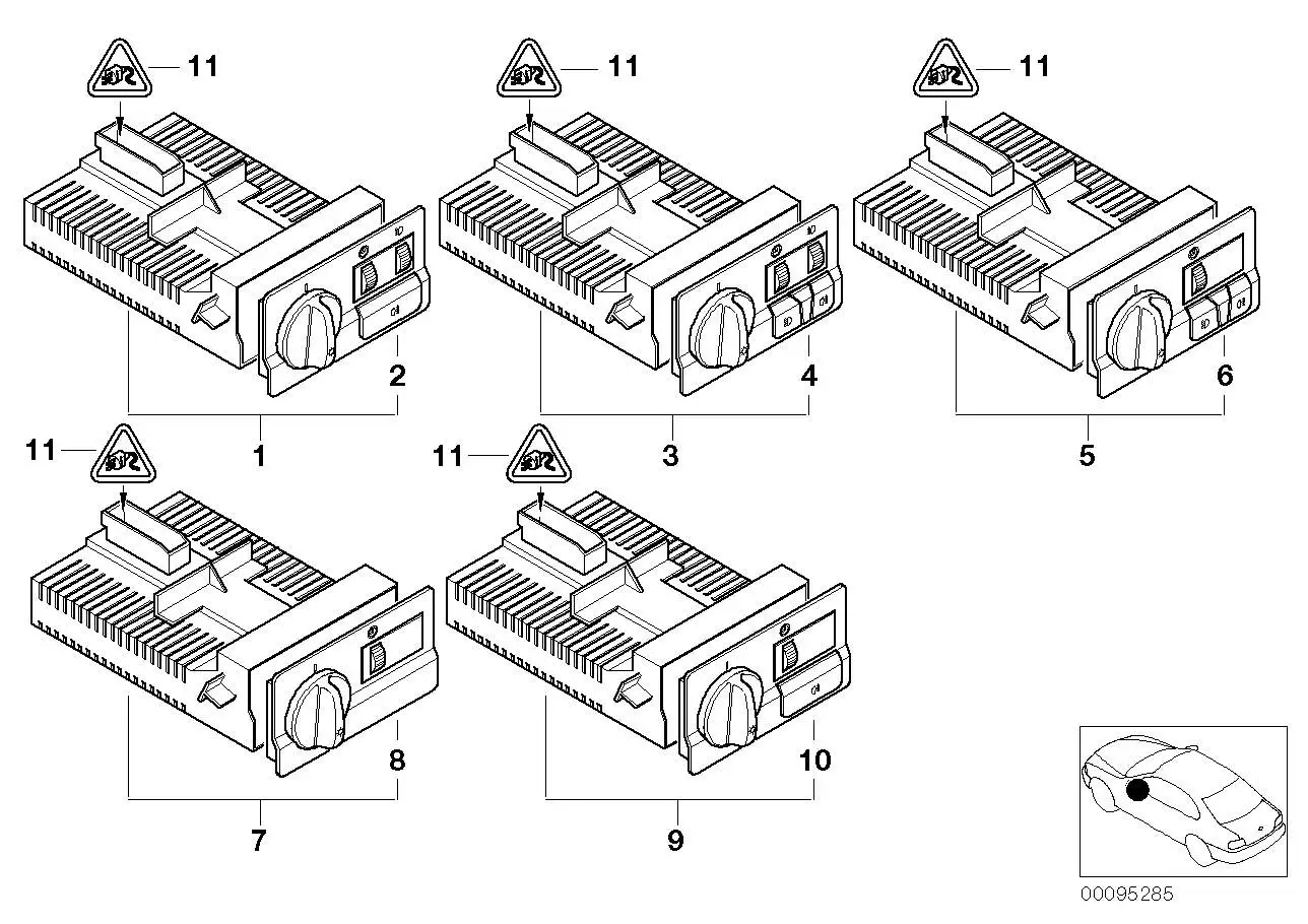 BMW Schaltereinheit Licht/ ALC E46 61319133028