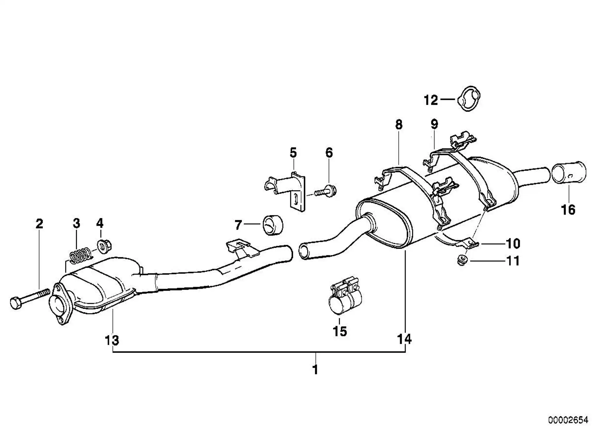 BMW Halter Abgasrohr E30 E34 E36 18211712511