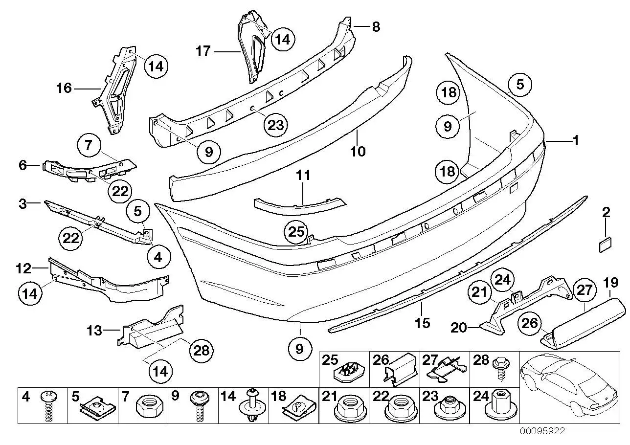 BMW Blechmutter E52 E65 E66 07129900629 - 7er E65, 7er E66, Z8 E5