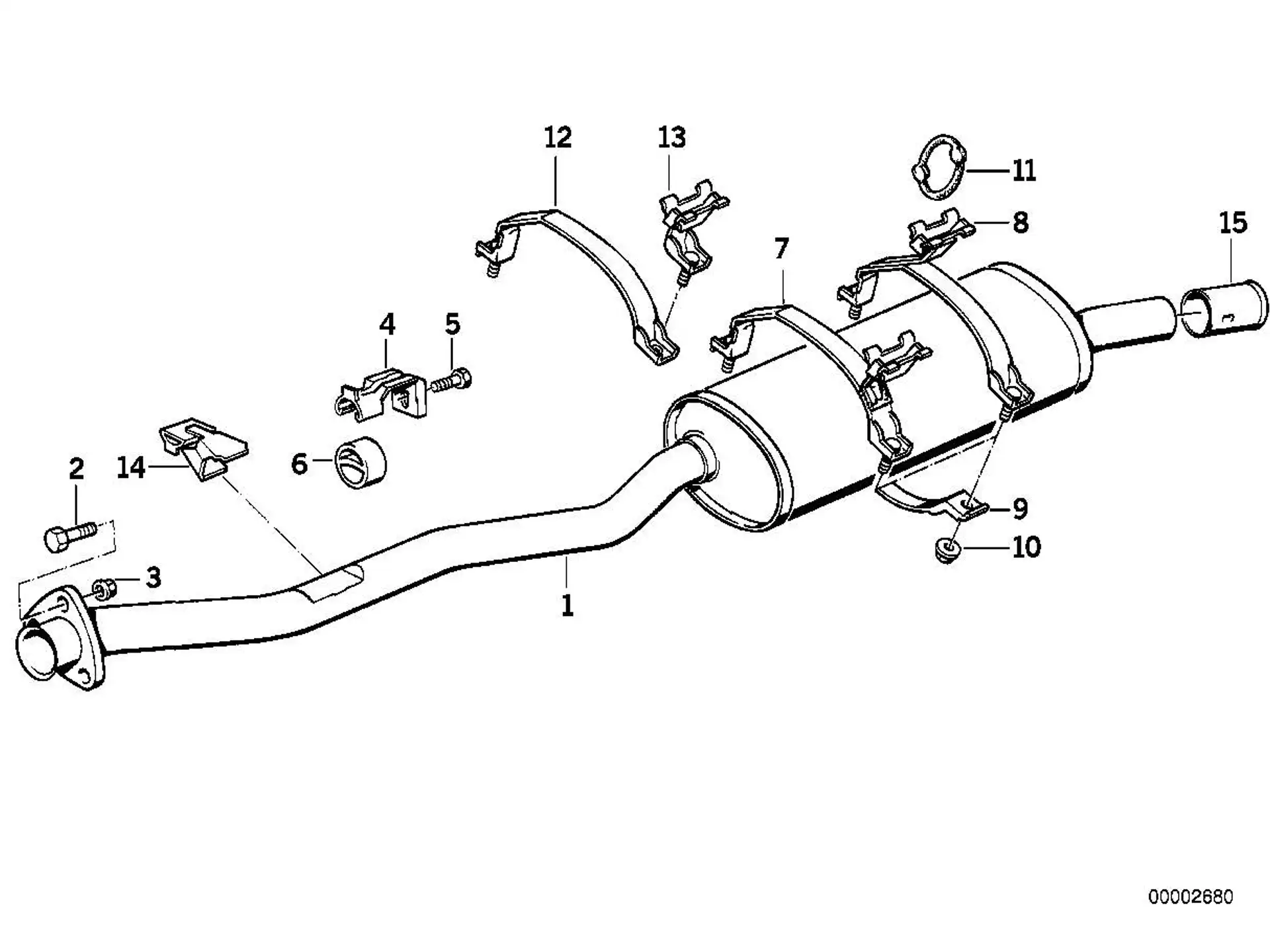 BMW Halter Nachschalldämpfer E30 18211176033