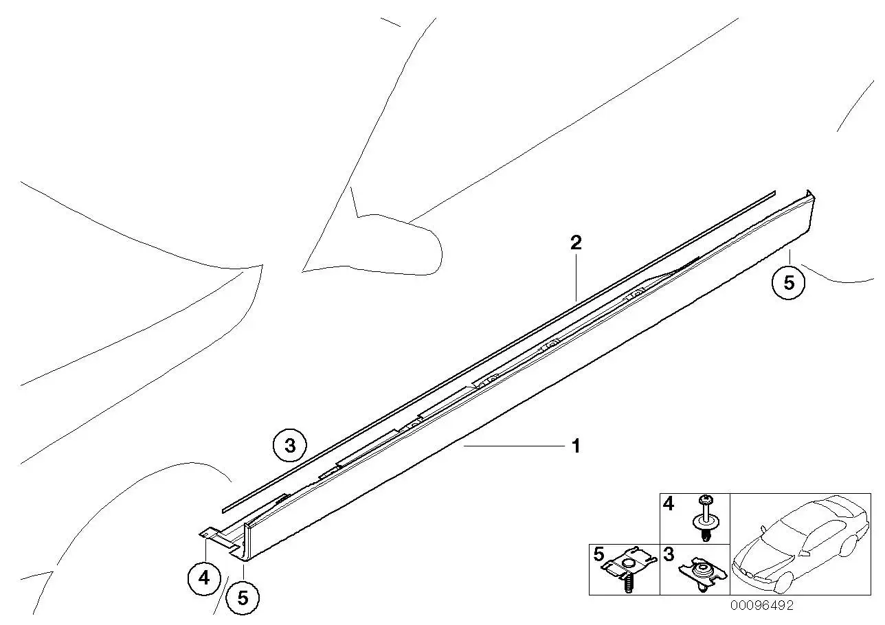 BMW Abdeckung Schweller links E38 51718240425