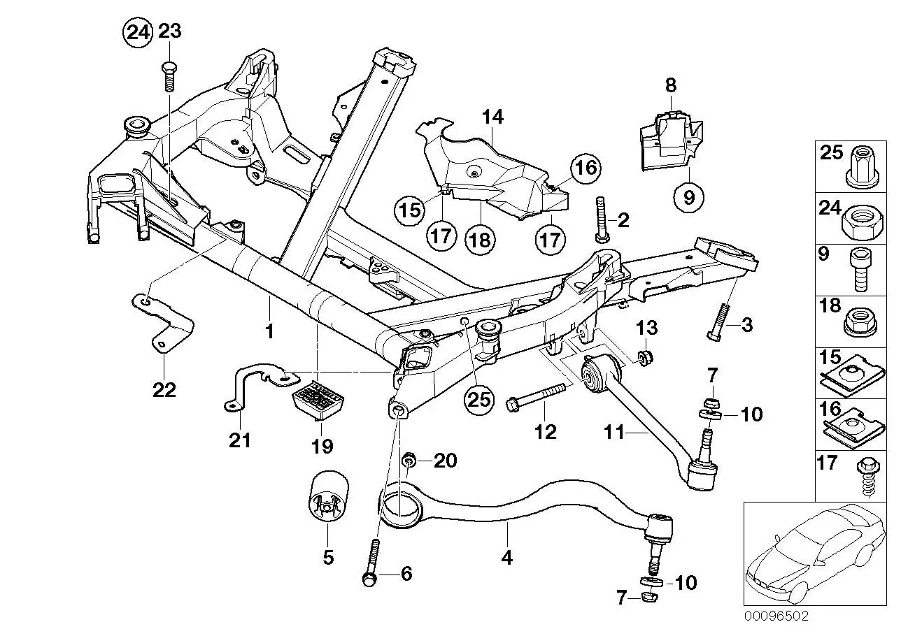 BMW Wärmeschutzblech E39 31141093005