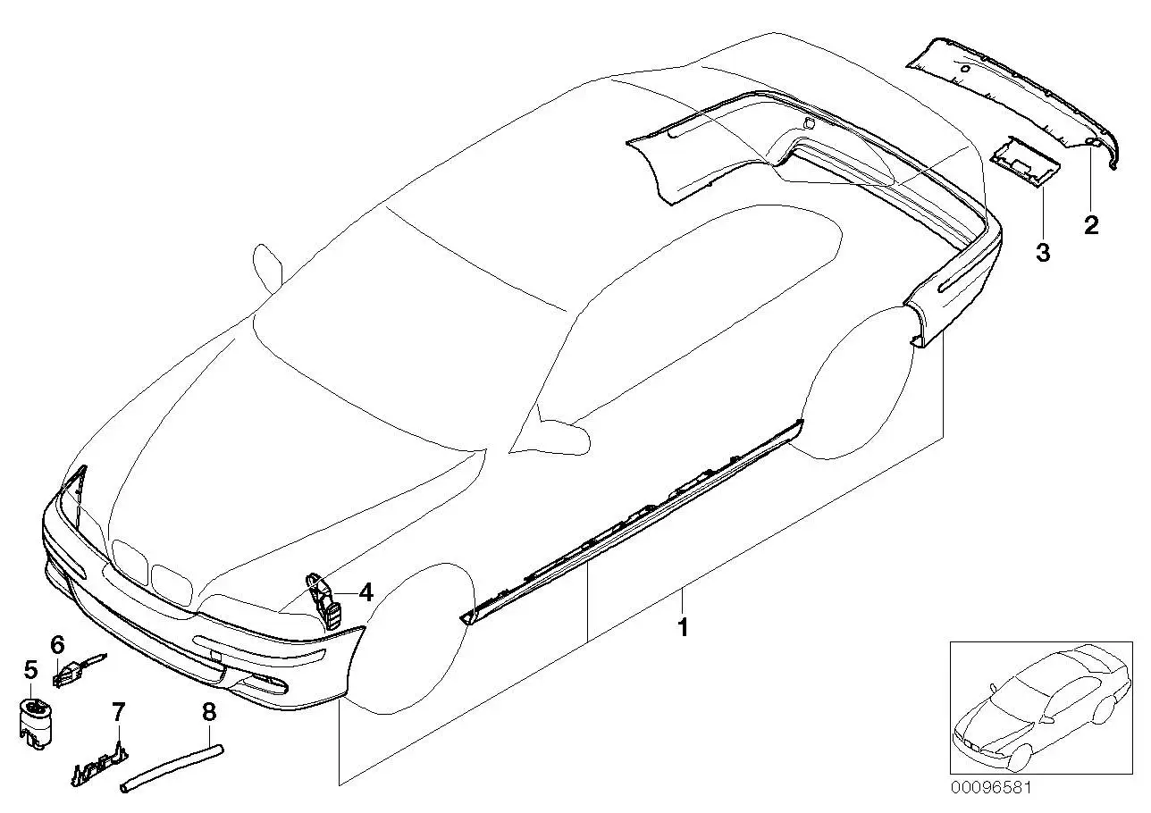 BMW Träger Stossfänger hinten E46 51127894842