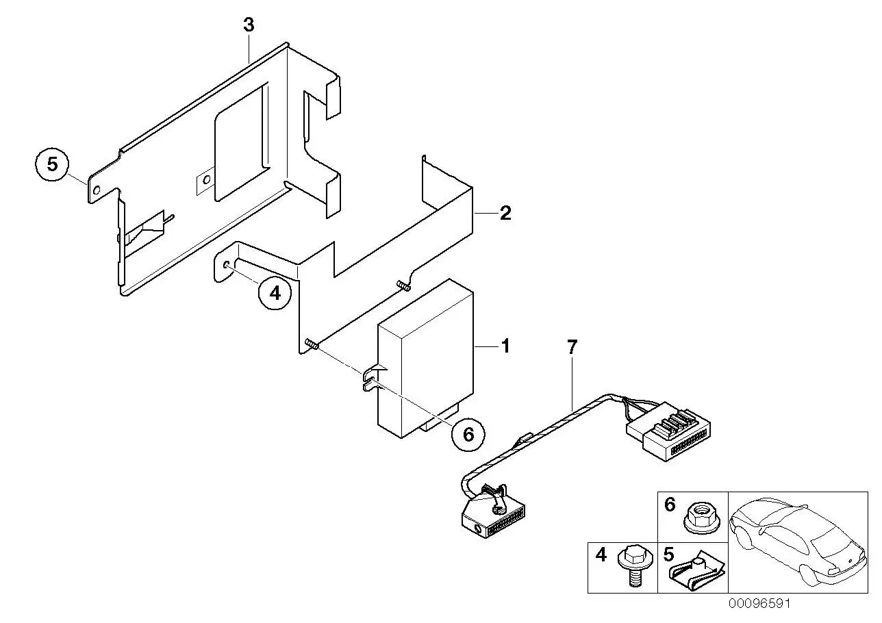 BMW Halter Videomodul E46 65508378548 - 3er E46