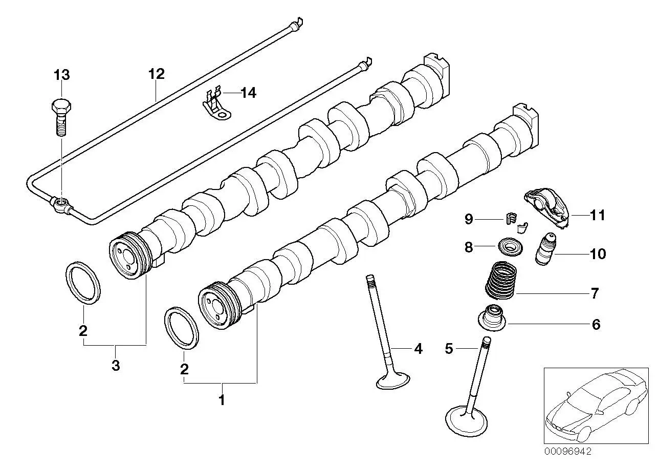 BMW Auslassventil E46 E60 E81 E82 E83 E84 E85 E87 E88 E90 E91 E92