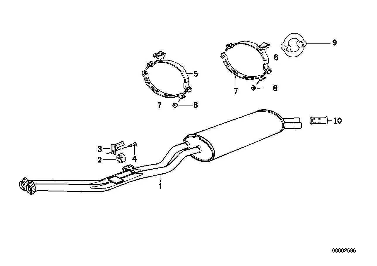 BMW Endrohrblende schwarz E30 E34 E36 82119401457 - Z1 E30, Z3 E3