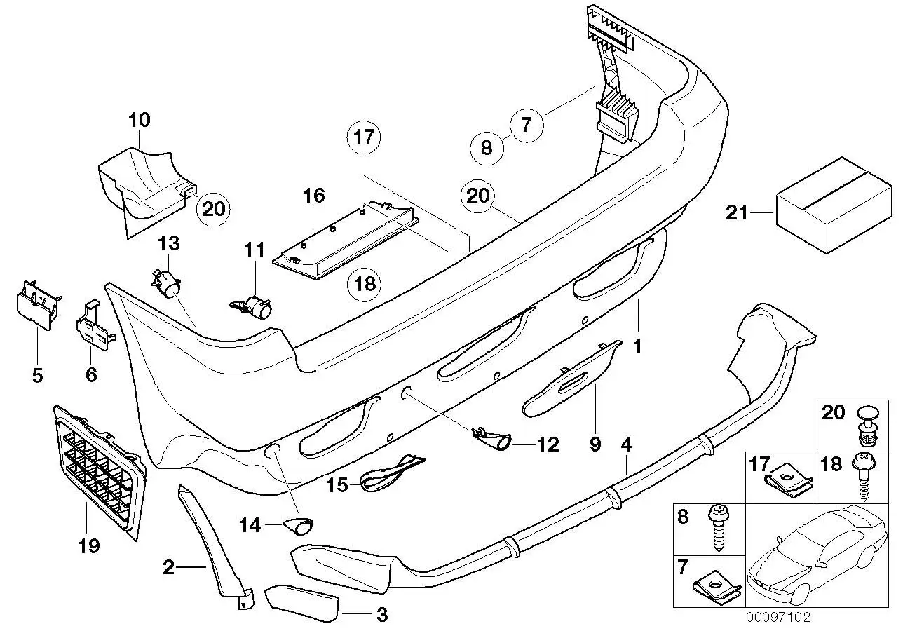 BMW Blende innen E53 51128268367 - Bildposition 12
