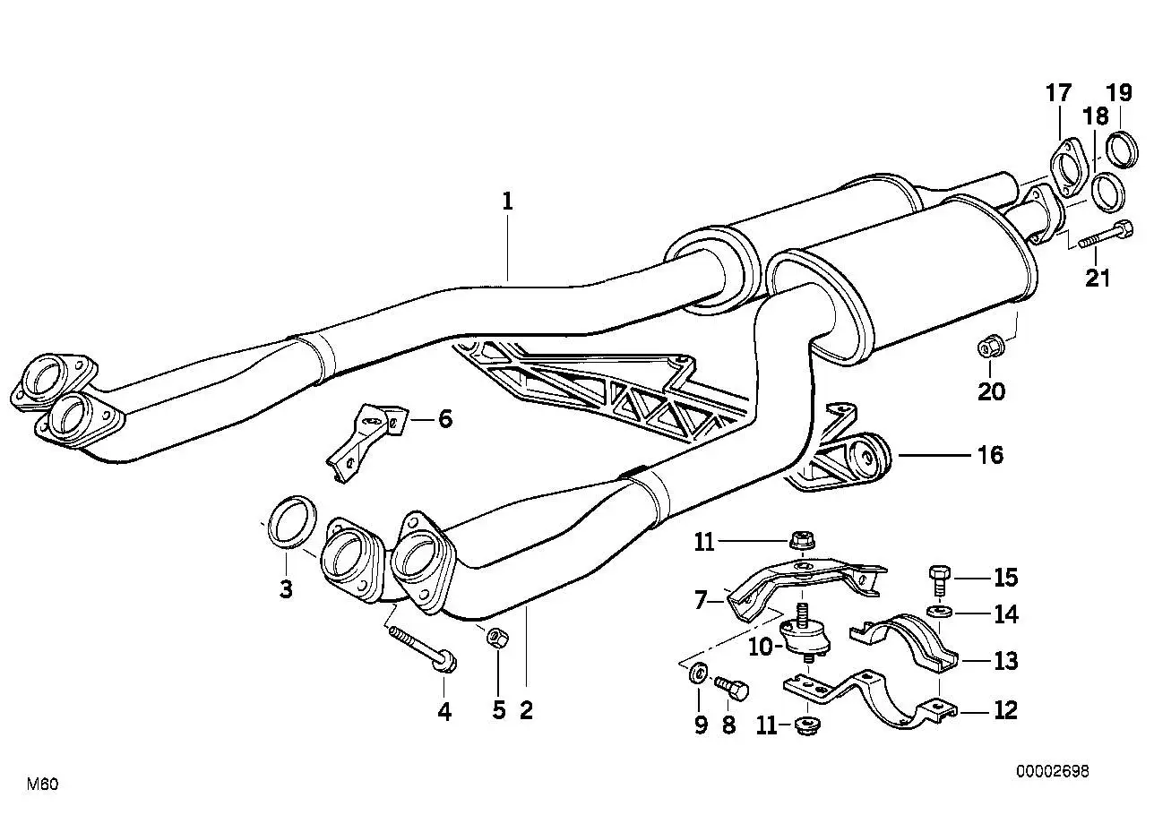 BMW Rohrschelle E31 E32 E34 E38 18311723985