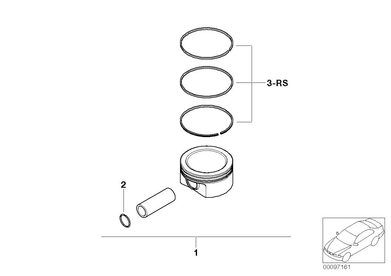 BMW Satz Kolben R52 R53 11257520131
