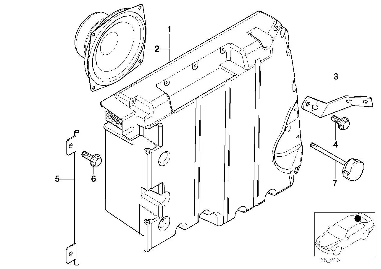 BMW Subwoofer HiFi System E39 65138389849