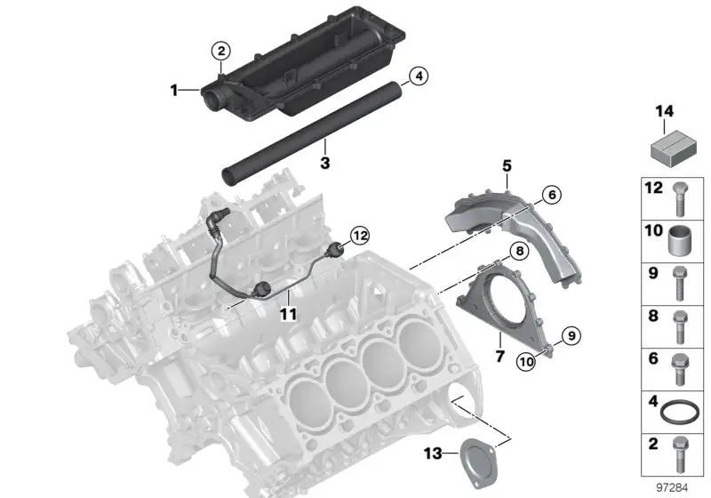 BMW Dichtungssatz Kurbelgehäuse asbestfrei 11117551866 - Bildposi