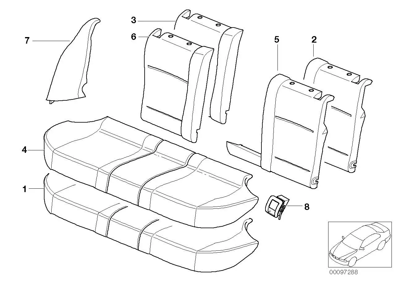 BMW Blende Isofix E39 52207053140 - 5er E39