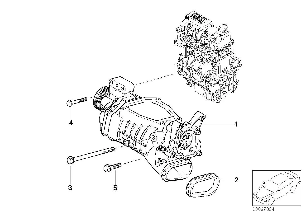 BMW Sechskantschraube mit Scheibe R52 R53 07137512997 - Bildposit
