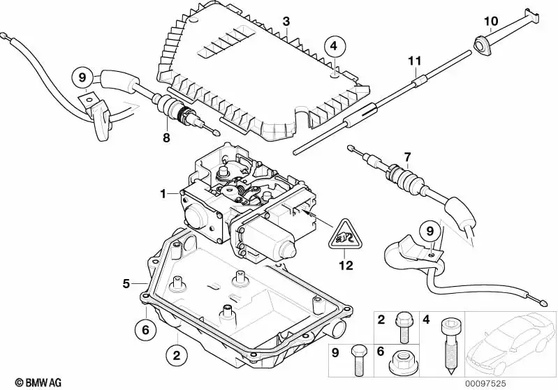 BMW Bowdenzug Feststellbremse links 34436780016 - Bildposition 07