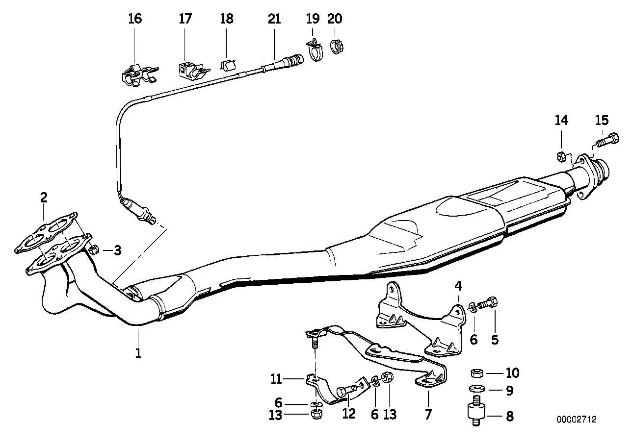 BMW Halteblech E34 18201703072 - Bildposition 04