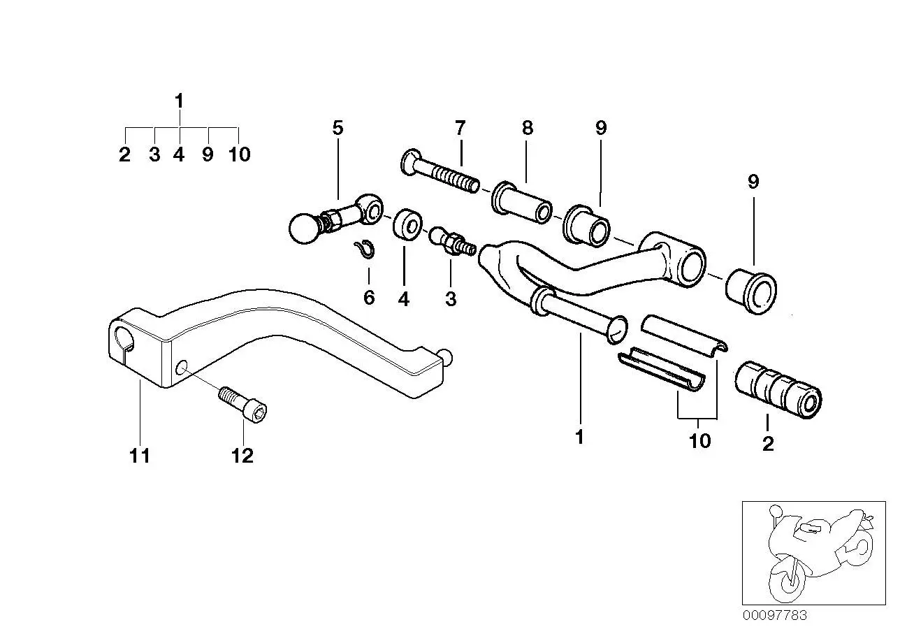 BMW Schaltstange R21 R21A 23412333265