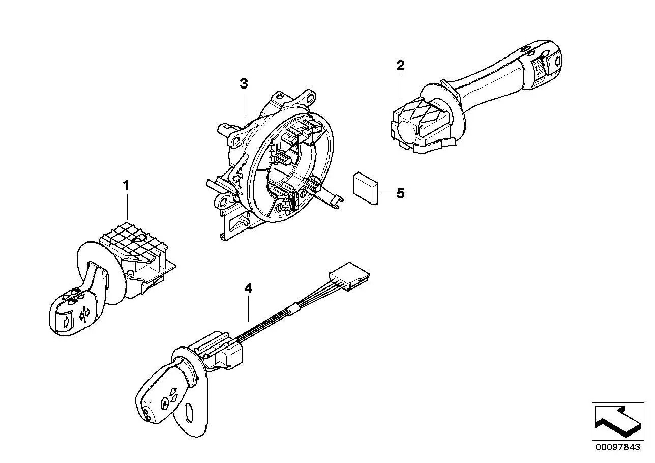 BMW Schalter Scheibenwischer E39 E53 61318375408 - Bildposition 0