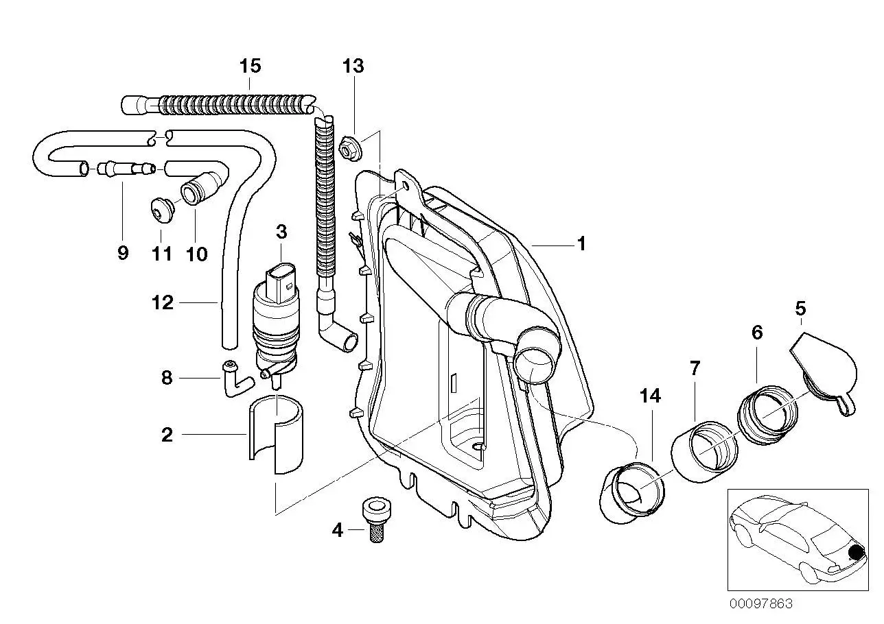 BMW Einfüllstutzen E46 61688374558 - Bildposition 14