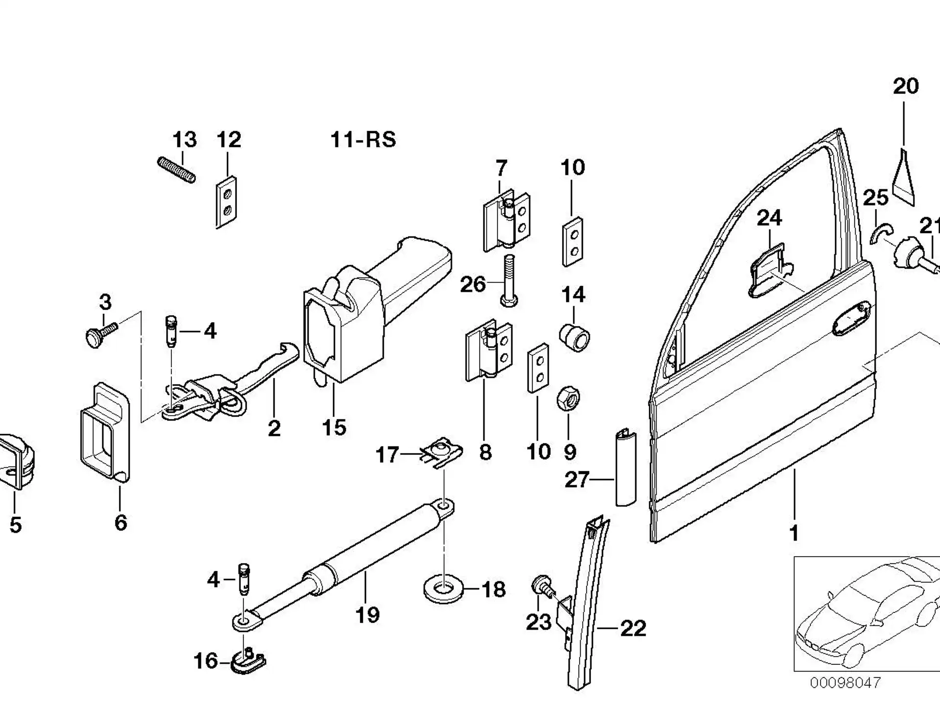 BMW Dichtung Türbremse E38 E39 51218171503