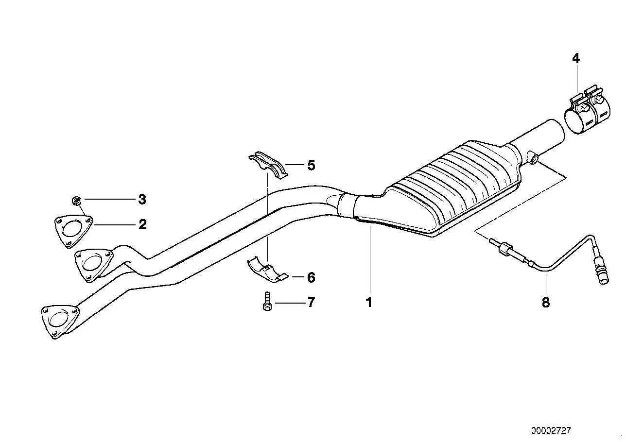BMW Vorschalldämpfer E39 18101427026 - Bildposition 01