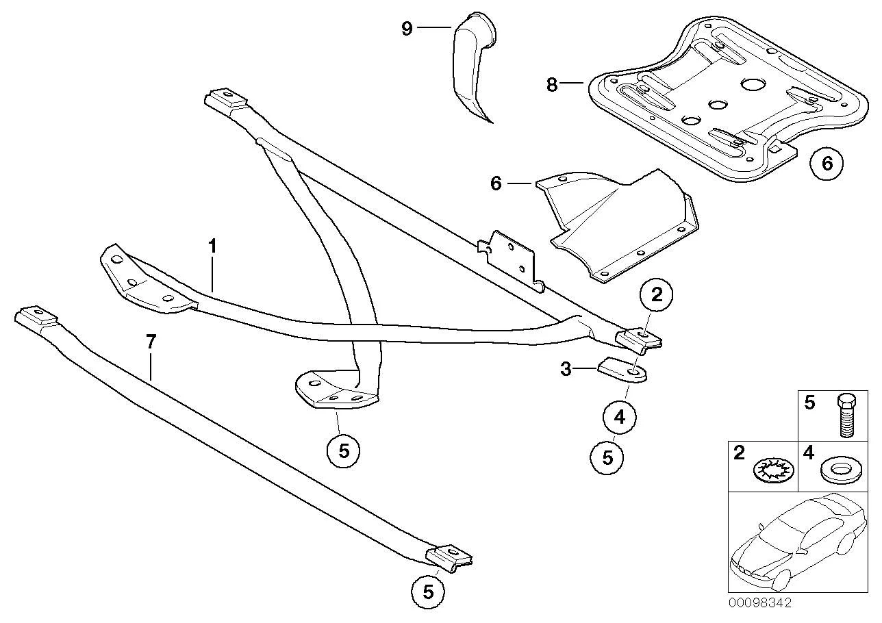 BMW Sechskantschraube mit Scheibe M8X20 E36 E24 E30 E31 E32 E34 E38 E39 E46 E53 E82 E85 E86 E90 E92 E93 F01 F02 F04 F06 F07 F10 F11 F12 F13 07147165618