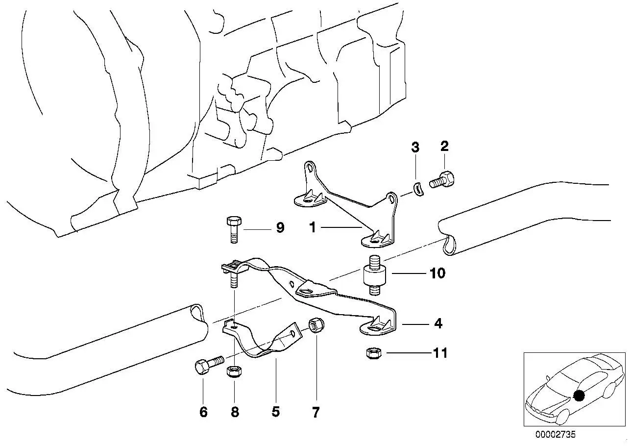 BMW Halteblech E36 18301432595 - Z3 E36