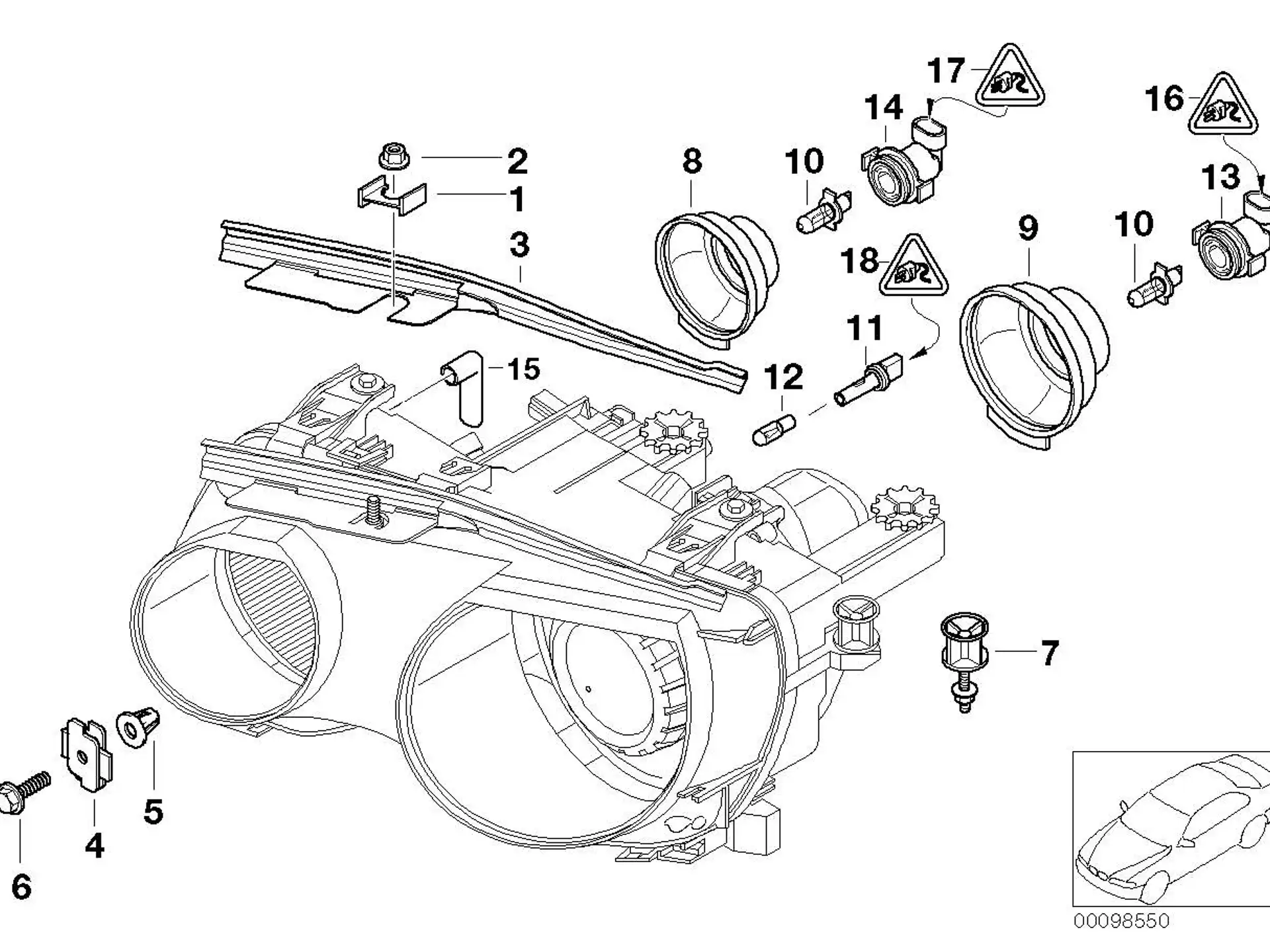 BMW Lampenträger Standlicht E46 63126919814