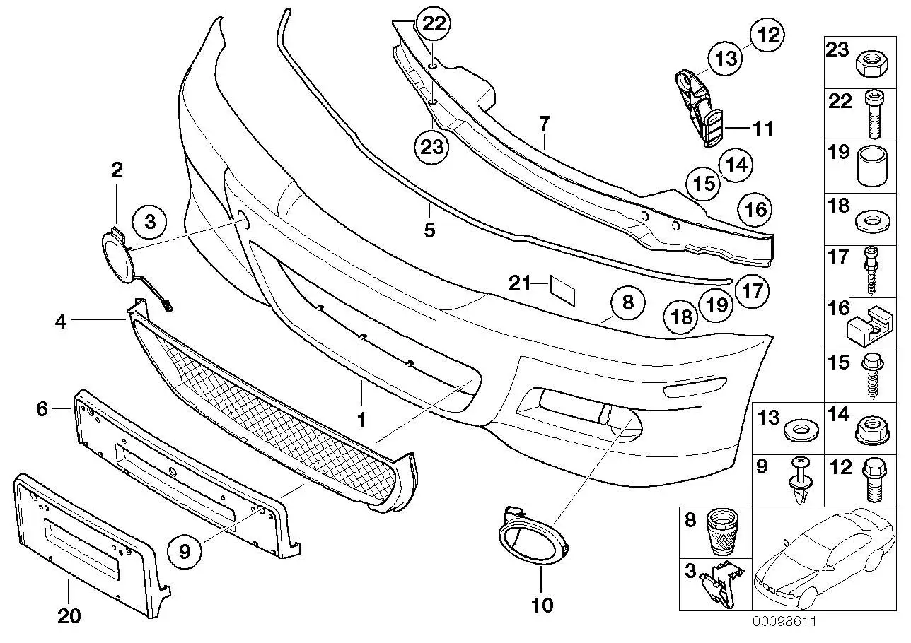 BMW Zylinderschraube E39 E46 E52 51118194679