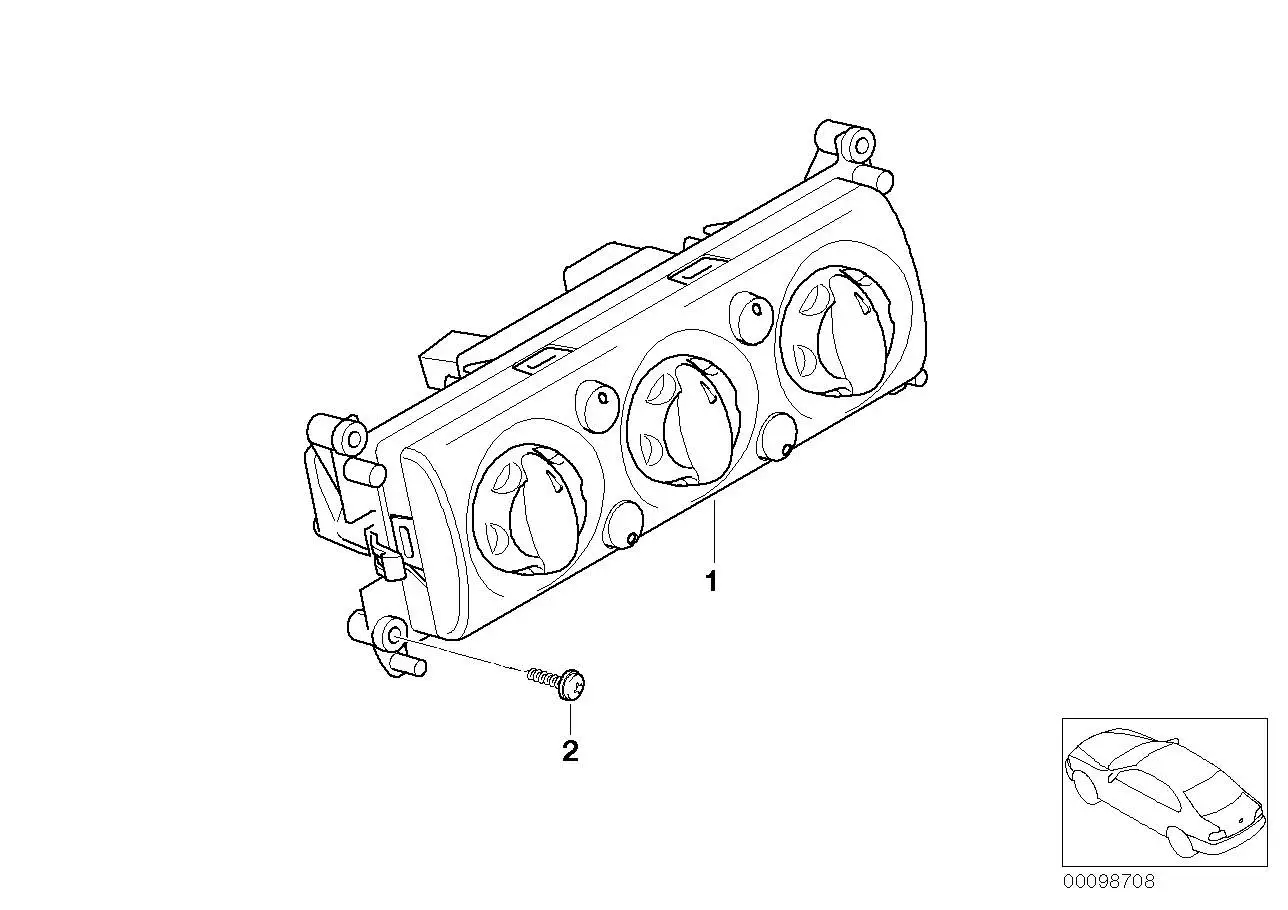 BMW Bedienteil Klimaanlage R50 R52 R53 64111502214