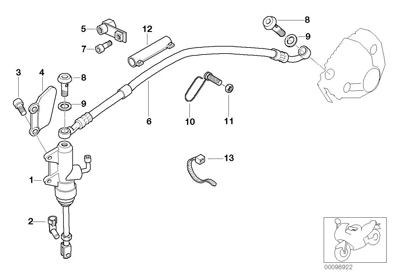 BMW Schlauchhalter R21 R21A R22 R28 34327654987