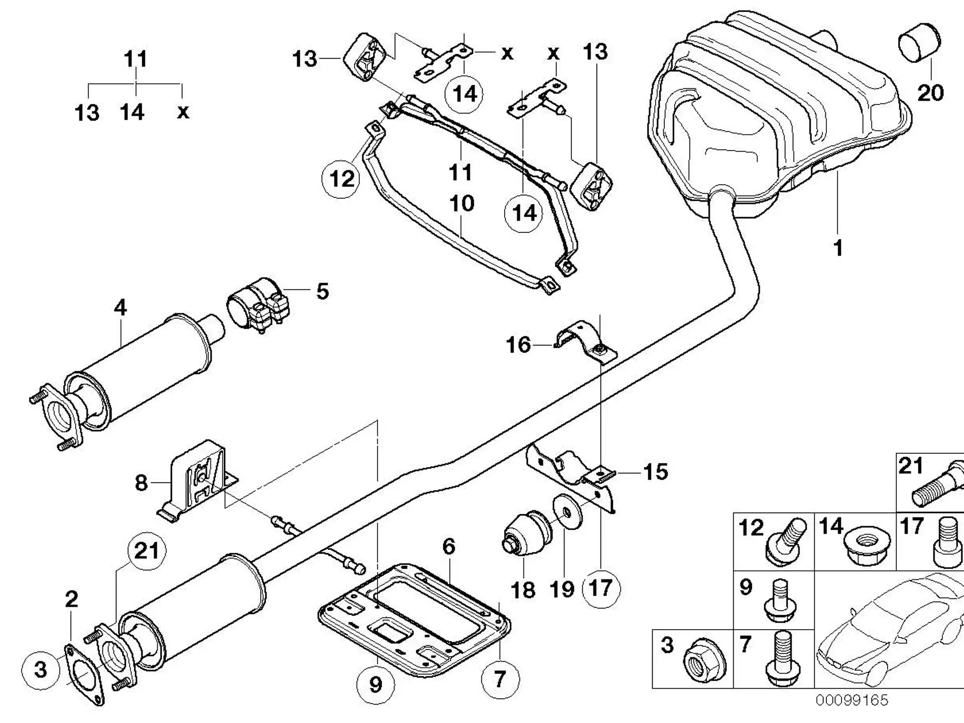 BMW Sechskantmutter mit Flansch K40 K43 R50 R52 R53 07130757758