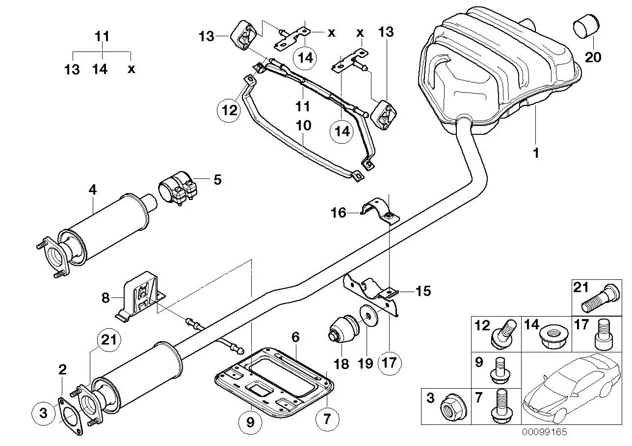 BMW Sechskantmutter mit Flansch K40 K43 R50 R52 R53 07130757758 -