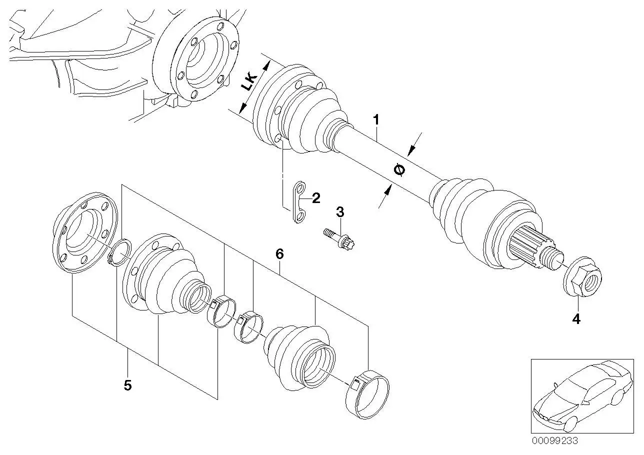 BMW Reparatursatz Faltenbalg aussen E81 E82 E84 E85 E87 E88 E90 E