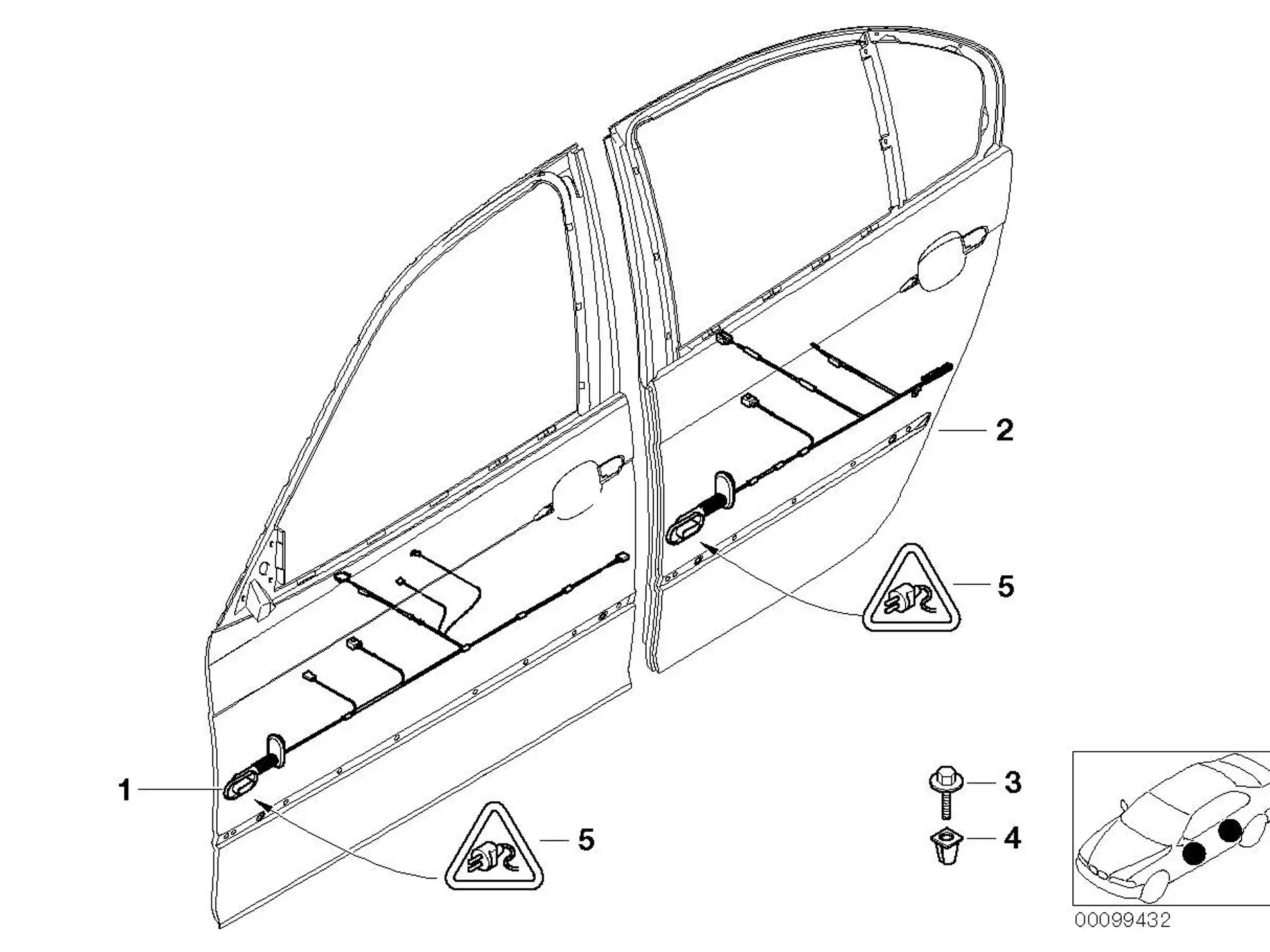 BMW Kabelsatz Fahrerseite E46 61126913076