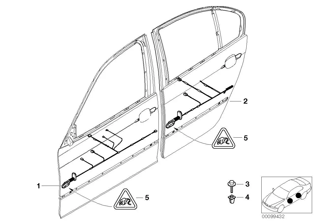 BMW Kabelsatz Beifahrerseite E46 61116913080 - 3er E46