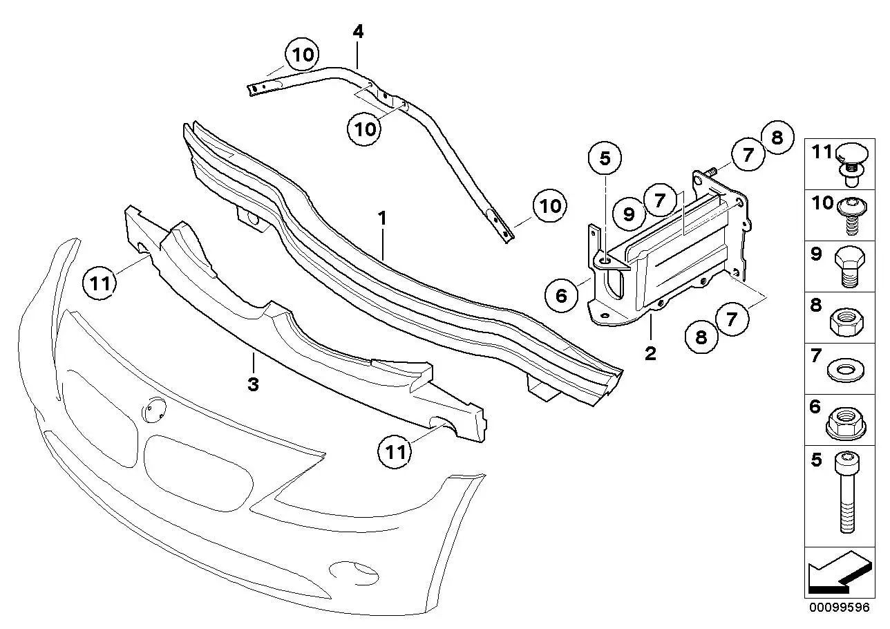 BMW Deformationselement links E85 E86 51717165517 - Z4 E85, Z4 E8