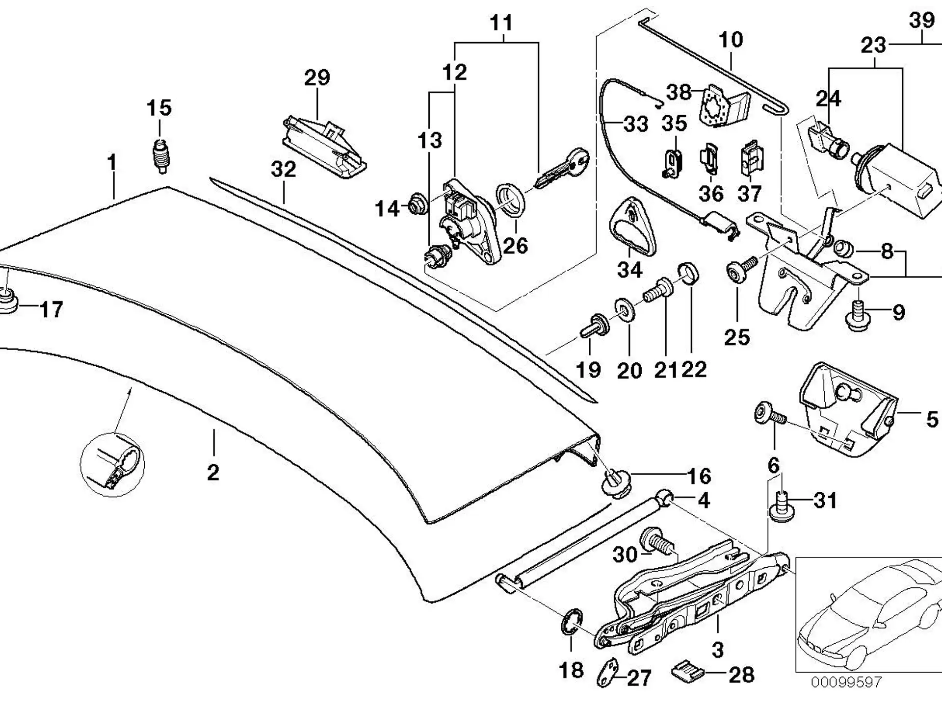BMW Gasdruckfeder E39 51248222913