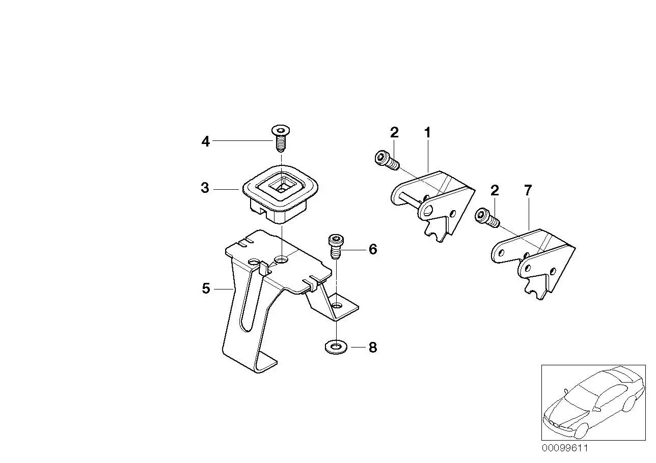 BMW Halter Isofix E65 E66 72147117329
