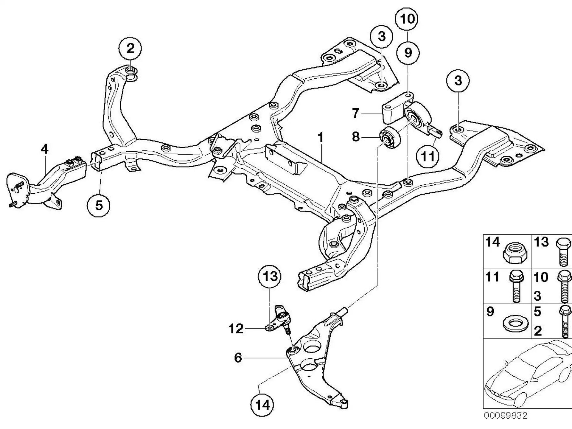BMW Sechskantschraube R50 R52 R53 07119904156