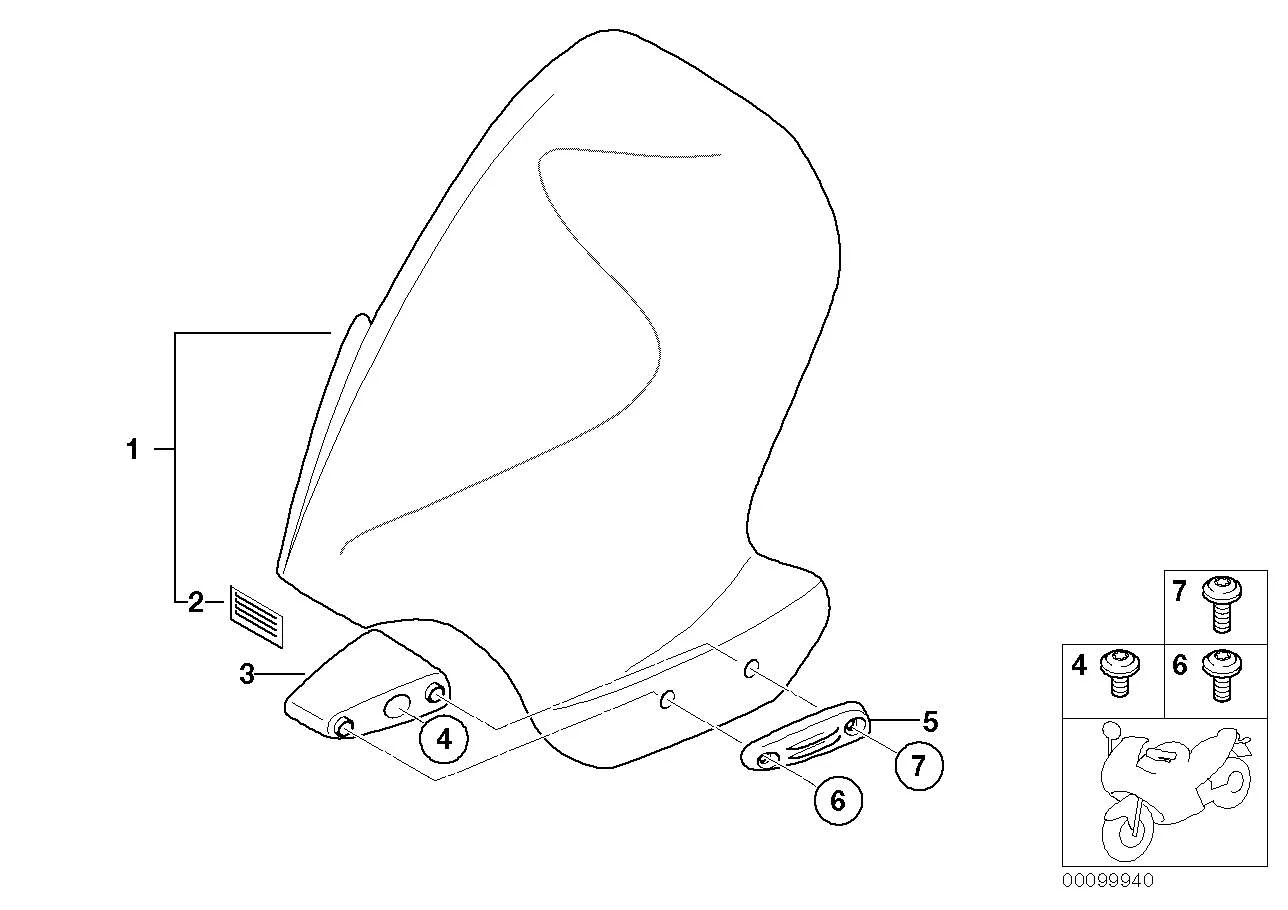 BMW Windschild R21 R21A 46637664393