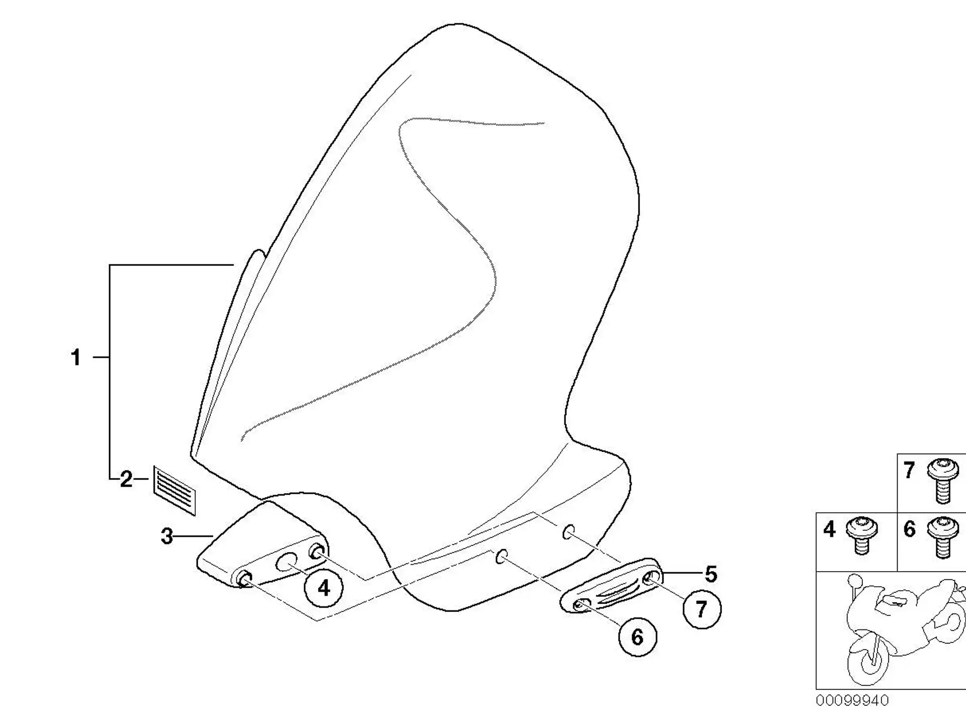 BMW Windschild R21 R21A 46637664393