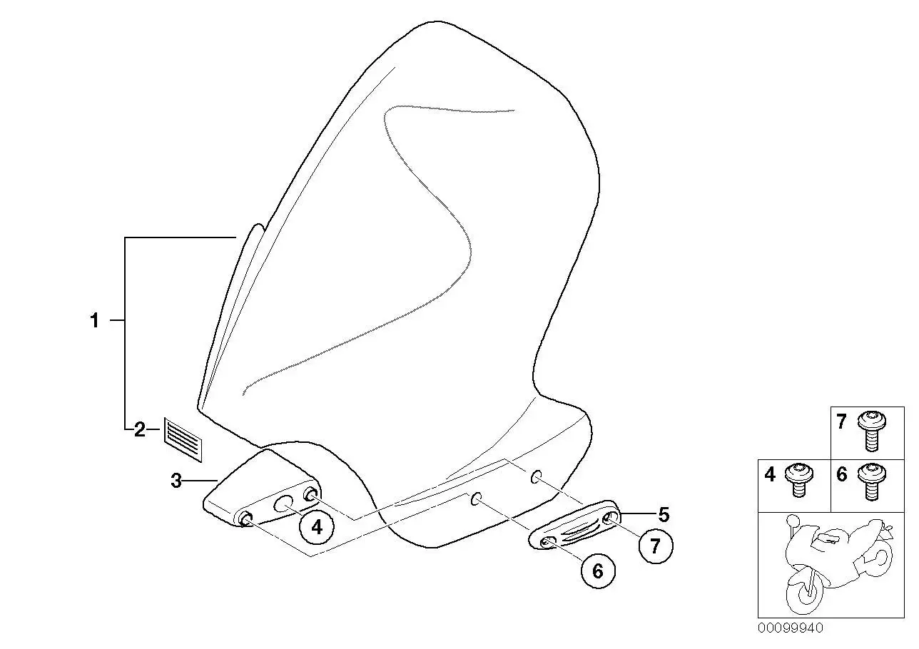 BMW Windschild R21 R21A 46637664393