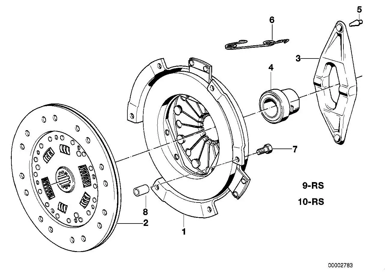 BMW Satz Kupplung Teile asbestfrei E23 E24 E28 21219069012