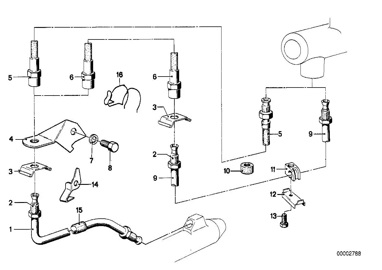 BMW Druckschlauch Kupplung E12 E24 21521114543 - 5er E12, 6er E24