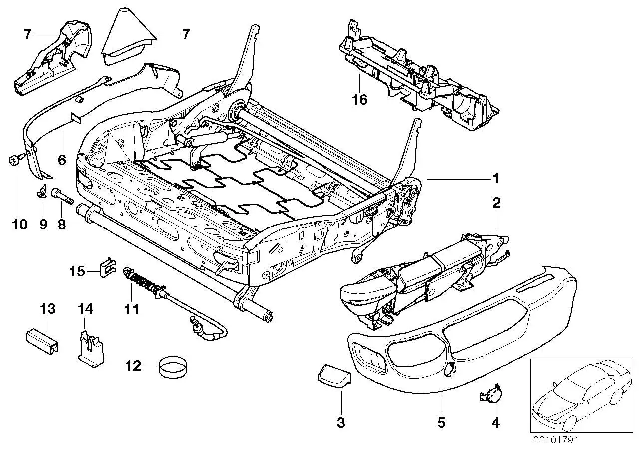 BMW Abdeckung aussen E38 E39 52107057989 - 5er E39, 7er E38