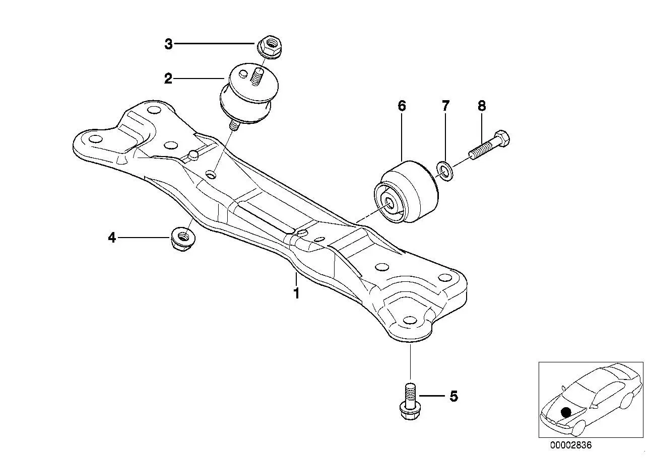 BMW Getriebeträger E39 22321092477 - Bildposition 01