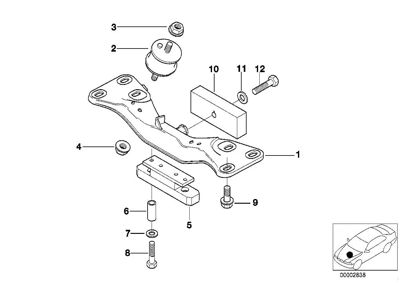 BMW Getriebelager E38 24701141545