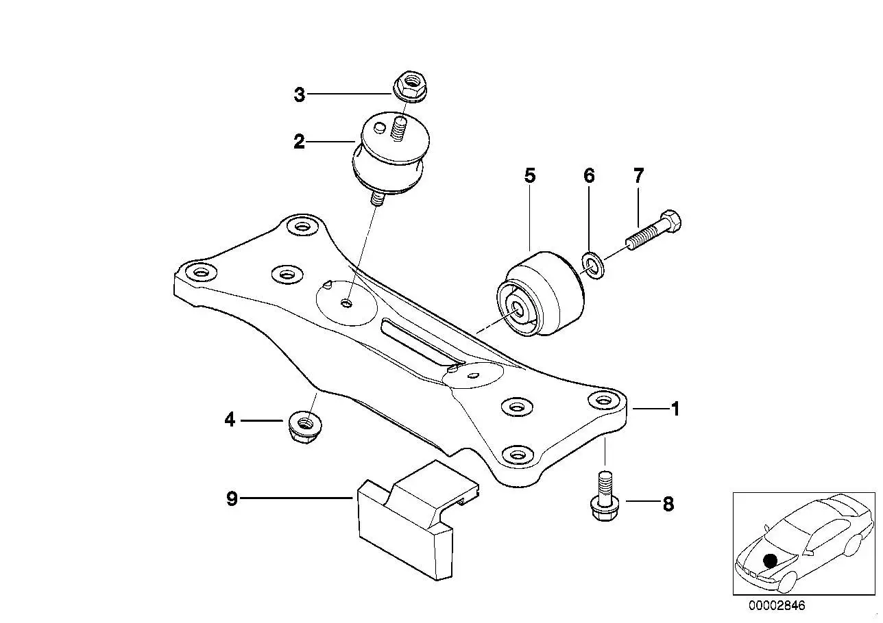 BMW Getriebelager E38 E39 E65 E66 22316771130 - 5er E39 Limousine