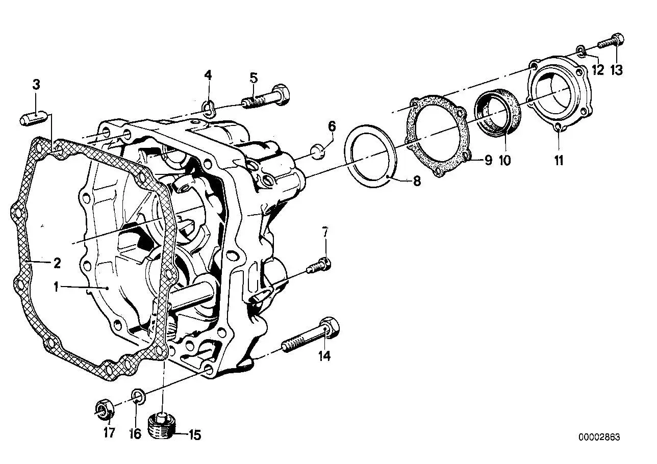 BMW Dichtung asbestfrei E12 E21 E28 E30 23121222356 - Bildpositio